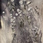 Floral III_30x40_Mixed Media (Gipshaftputz, Sumpfkalk, Hämatit, Acrylfarbe)