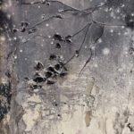 Floral I_30x40_ Mixed Media (Gipshaftputz, Sumpfkalk, Beize)